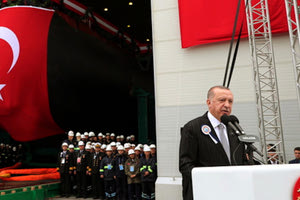 Ο Ρετζέπ Ταγίπ Ερντογάν δήλωσε σε ομιλία του την Κυριακή στα ναυπηγεία του Γκολτσούκ, για την τελετή αποκάλυψης του πρώτου υποβρυχίου Piri Reis