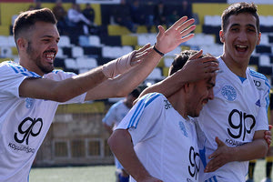 Οι παίκτες του Ποσειδώνα πανηγυρίζουν