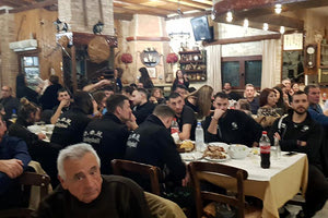 Αθλητές και παράγοντες του βόλεϊ του ΟΦΗ στην εκδήλωση