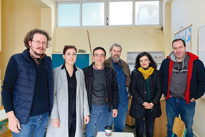 αντιπροσωπεία της «Λαϊκής Συσπείρωσης» με επικεφαλής τον Δημήτρη Βρύσαλη για τα έργα συντήρησης και αντισεισμικής θωράκισης των σχολείων που στεγάζονται στην πρώην Παιδαγωγική Ακαδημία