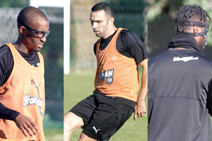 Σεμέντο αλά... Ντάβιτς, Βίκτορ και ο μασκοφόρος Σακόρ στη χθεσινή προπόνηση