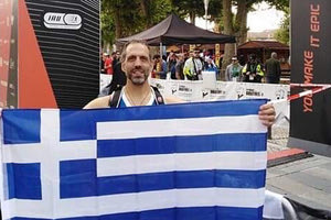 ο Ηρακλειώτης μαραθωνοδρόμος Παντελής Καμπαξής στον 4ο αγώνα χειμωνιάτικου ορεινού τρεξίματος (26χλμ.) με την ονομασία «Salewa Ρογκάς», στον Όλυμπο,