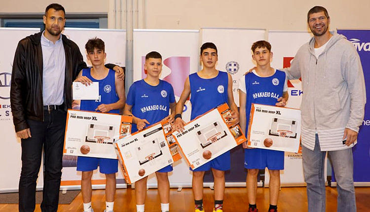 Η νικήτρια ομάδα του 3X3 “Ηράκλειο” με τους Γλυνιαδάκη, Λ. Παπαδόπουλο