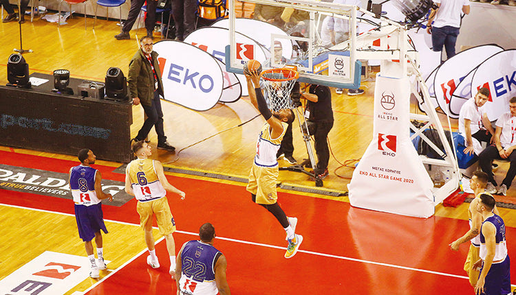 Φάση από το All Star Game που για δεύτερη φορά έγινε στο Ηράκλειο