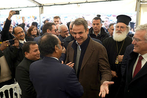 Η θεμελίωση του νέου αεροδρομίου που πραγματοποιήθηκε σε ειδική τελετή με την παρουσία του πρωθυπουργού Κυριάκου Μητσοτάκη