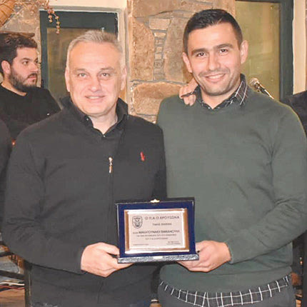 Ο Κώστας Λαγωνίδης με τον Μανόλη Μακατουνάκη