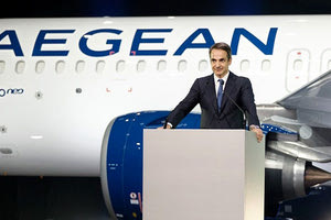 ομιλία του Κυριάκου Μητσοτάκη στην τελετή παράδοσης των νέων αεροσκαφών της Aegean