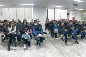 Στιγμιότυπο από την κλήρωση του εργασιακού πρωταθλήματος