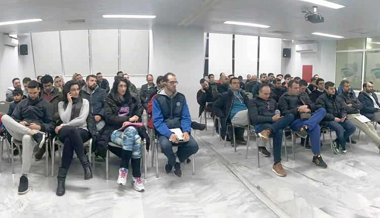 Στιγμιότυπο από την κλήρωση του εργασιακού πρωταθλήματος