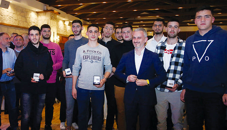 Από τη βράβευση της ομάδας μπάσκετ