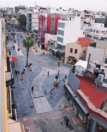 πεζόδρομος οδός Ίδης από ψηλά