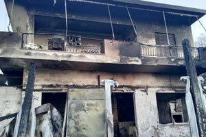 μεγάλη πυρκαγιά σε καφετέρια στο Μύρτο Ιεράπετρας