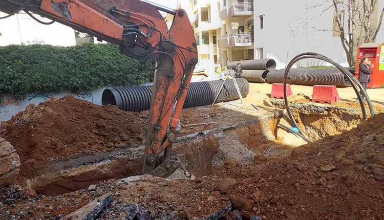 εργασίες αντικατάστασης του δικτύου ύδρευσης του Δήμου Ηρακλείου