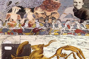 Η  νέα έκθεση κολάζ της Τερέζας Βαλαβάνη, «Χορεύοντας με τον Ταύρο: ο Σερ Άρθουρ Έβανς και το Ανάκτορο της Κνωσού»