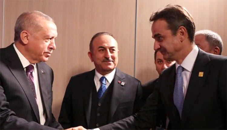 Ο  Ερντογάν με τον Μητσοτάκη