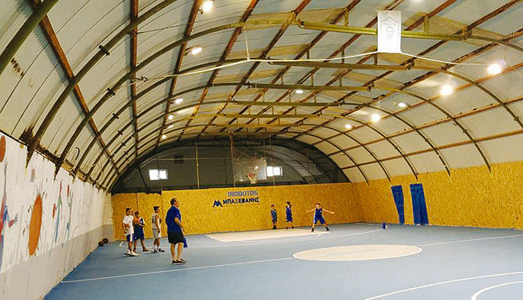 Το κλειστό προπονητήριο στη διάθεση των αθλητών του Ηροδότου