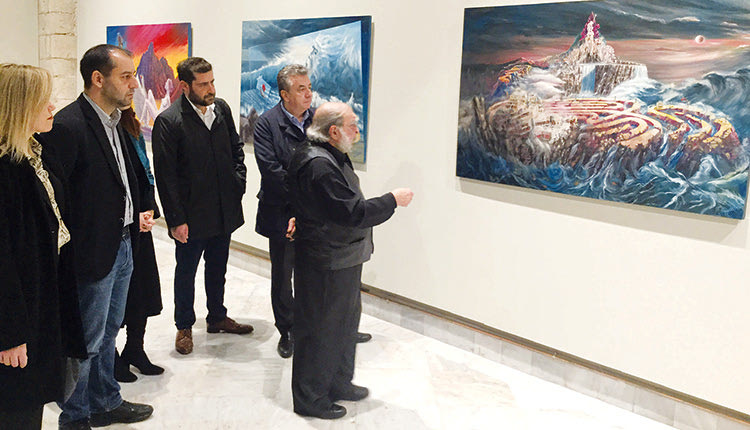 H εντυπωσιακή έκθεση έργων ζωγραφικής του γνωστού Κρητικού καλλιτέχνη Ρουσσέτου Παναγιωτάκη