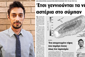 Ο δρ. Άρης Τρίτσης. Ο ερευνητής ήταν ο πρώτος συγγραφέας στη δημοσίευση του 2018 στο περιοδικό Science για την ανακάλυψη αρμονικών δονήσεων στο διαστρικό νέφος Musca - της μεγαλύτερης δομής στον γαλαξία μας που δονείται ως σύνολο.