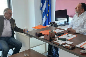Συνάντηση με τον αντιπεριφερειάρχη Κρήτης, κ. Αντώνη Παπαδεράκη, είχε ο πρόεδρος της ΠΕΔ Κρήτης κ. Γιάννης Κουράκης