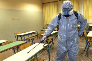απολύμανση σχολείων για τον κοροναϊό