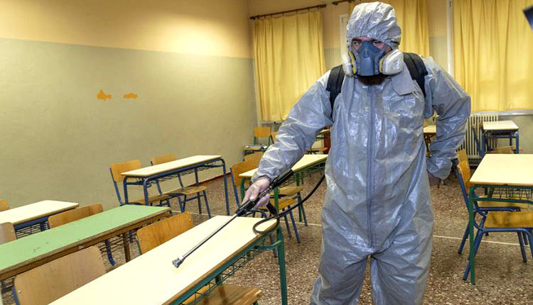 απολύμανση σχολείων για τον κοροναϊό