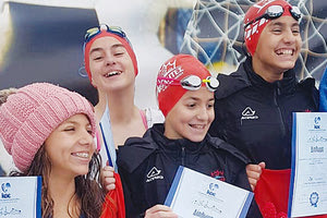 Αθλήτριες των Πρωταθλητών στο βάθρο