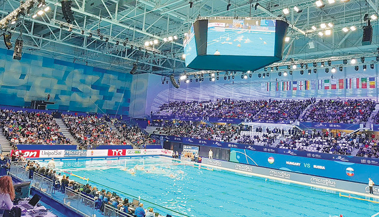 Η εντυπωσιακή Duna Arena που φιλοξένησε το Ευρωπαϊκό πρωτάθλημα πόλο στη Βουδαπέστη
