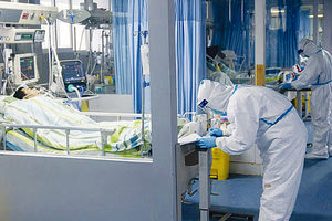 ασθενής του κοροναϊού στο νοσοκμείο