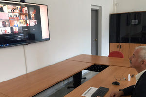 Ο Λευτέρης Κοπάσης του Οργανισμού Ανάπτυξης Κρήτης σε τηλεδιάσκεψη