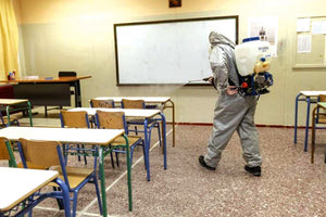 απολύμανση σχολείων για τον κοροναϊό