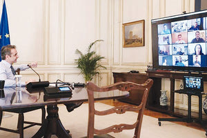  Ο ΠΡΩΘΥΠΟΥΡΓΟΣ ΣE ΤΗΛΕΔΙΑΣΚΕΨΗ ΜΕ ΚΟΡΥΦΑΙΟΥΣ ΕΛΛΗΝΕΣ ΑΘΛΗΤΕΣ