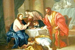 Η Μεγάλη Τετάρτη είναι αφιερωμένη στη μνήμη της αμαρτωλής γυναίκας, που μετανόησε, πίστεψε στο Χριστό και άλειψε τα πόδια του με μύρο