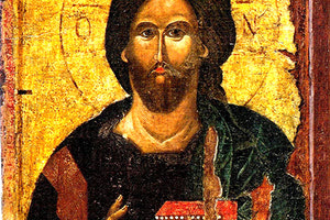 Η εικόνα του Χριστού Παντοκράτορα από την Παναγία των Γουβών βρίσκεται στο Μουσείο Χριστιανικής Τέχνης στην Αγία Αικατερίνη Σιναϊτών