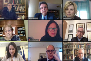 Η τηλεδιάσκεψη έγινε με τη συμμετοχή της πολιτικής ηγεσίας του Υπουργείου Παιδείας