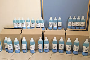 Εκατό λίτρα αντισηπτικό τζελ δώρισε ο ΣΥΦΑΚ στην Ένωση Αστυνομικών Υπαλλήλων νομού Ηρακλείου