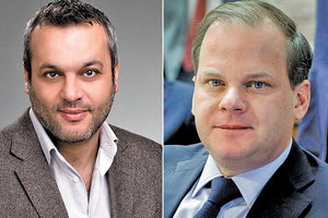 Ο Υπουργός Υποδομών και Μεταφορών Κώστας Καραμανλής και ο Χάρης Μαμουλάκης