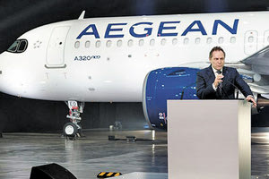 ο πρόεδρός της Aegean Ευτύχιος Βασιλάκης