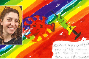 Η εικαστικός κ. Ειρήνη Λιναρδάκη και η δράση «Αγάπη από Απόσταση» κατάφερε να ενώσει οικογένειες που έμεναν μακριά λόγω καραντίνας