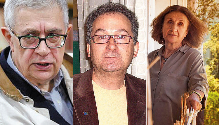 Ο Μιχάλης Ζ. Κοπιδάκης, ο Γιώργος Παπαδάκης και η Μάρω Δούκα