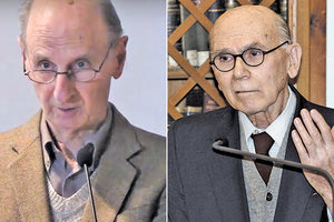 Ο κορυφαίος φιλόλογος κ. Ν.Δ. Τριανταφυλλόπουλος και  Στυλιανός Αλεξίου