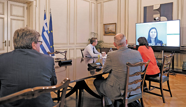 τηλεδιάσκεψης που είχε το απόγευμα της Δευτέρας ο πρωθυπουργός, κ. Κυριάκος Mητσοτάκης για την προώθηση της διμερούς συνεργασίας Ελλάδας - ΗΠΑ στην Ανώτατη Εκπαίδευση