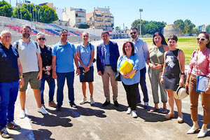 Από την επίσκεψη του κ. Αυγενάκη με τα στελέχη της Γ.Γ.Α. στο Στάδιο Ελευθερίας