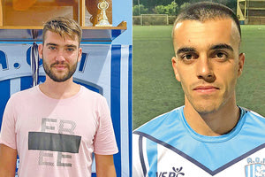 ανανέωση της συνεργασίας του Πόρου με τον Νίκο Σηφάκη (αριστερά) και τον Γιώργο Πολυχρονάκη (δεξιά).