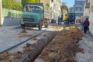 εργασίες για την αντικατάσταση δικτύων ύδρευσης στις περιοχές Mασταμπά- Θέρισσος