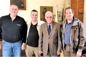Επιστρέφουν στον Ηρόδοτο οι κ. Γεωργιάδης, Σωκιανός, Λημναίος (στη φωτό από παλαιότερη συνάντησή τους με τον κ. Λαμπρινό)