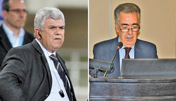 H προαγωγή του προϊσταμένου της Εισαγγελίας Εφετών Ανατολικής Κρήτης κ. Ζαχαρία Κοκκινάκη (δεξια) σε αντεισαγγελέα του Αρείου Πάγου και ο αντεισαγγελέας Εφετών Ανατολικής Κρήτης κ. Νίκος Μαρκάκης (αριστερά) προήχθη σε εισαγγελέα Εφετών