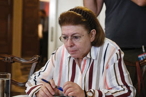 η υπουργός Πολιτισμού και Αθλητισμού, Λίνα Μενδώνη