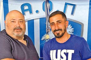 Ο Φραγκιαδάκης με τον πρόεδρο του Πόρου κ. Ασσαργιωτάκη