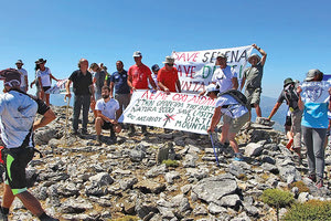 Από την εκδήλωση διαμαρτυρίας στα Σελιά