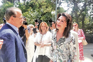 Η κ. Αγγελοπούλου στον δημοτικό κήπο Ρεθύμνου